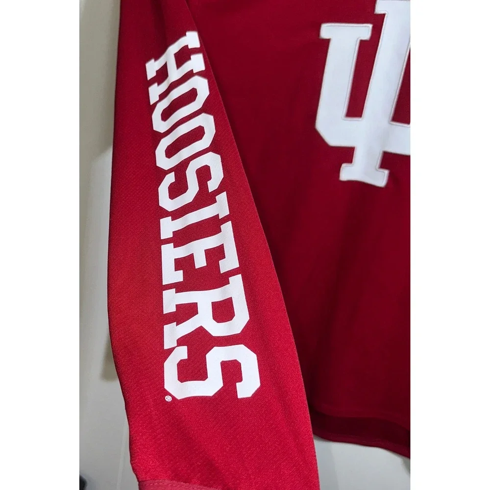 Adidas Indiana University Hoosiers Climalite Long Sleeve Shirt Red Mens Large LG